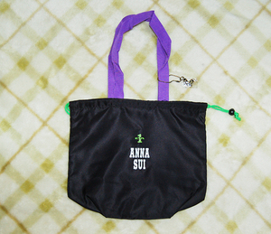 [ new goods ]ANNA SUI* Anna Sui × Evangelion pouch bag the first serial number black 