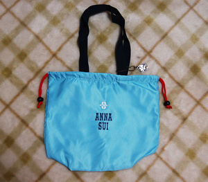 [ new goods ]ANNA SUI* Anna Sui × Evangelion pouch bag 0 serial number light blue 