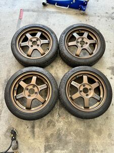 RAYS レイズ VOLK RACING TE37 SONIC 15インチ 5.5J+45 4H100 BR