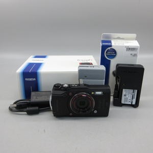 1 jpy ~ OLYMPUS Olympus Tough TG-6 black * charger UC-90 * electrification * shutter has confirmed present condition goods box attaching camera 338-2758046[O commodity ]