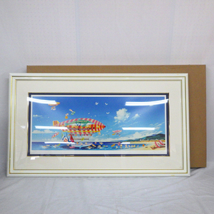 1 jpy ~hiroyama rattling silk screen woodcut [ Santa Monica swimming Club ]264/300 interior picture 269-2705821[O commodity ]