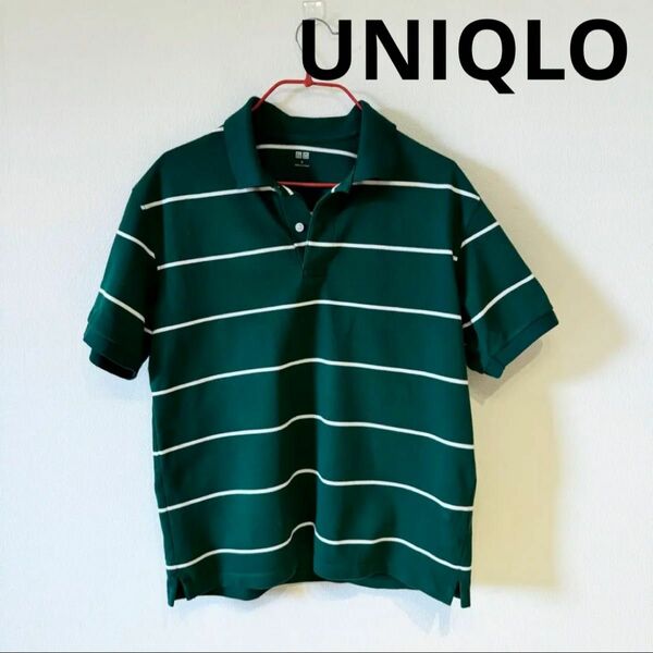 UNIQLO ユニクロ　メンズシャツ　ポロシャツ 半袖 ボーダー トップス
