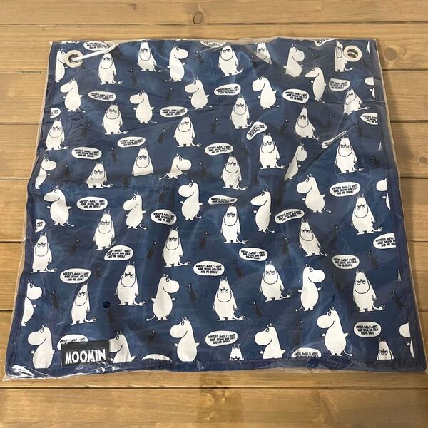 ムーミン ソフス カラビナ付レインタオル ブルーレイン Lサイズ 美品