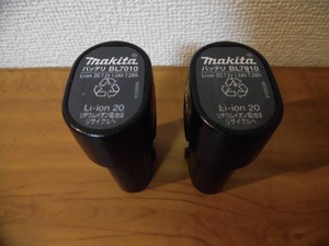 純正 2個セット マキタ 充電ドライバー用バッテリー BL7010 makita 中古