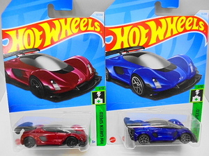 Hotwheels ジンガー 21C ホットウィール ミニカー 2台セット 赤　青