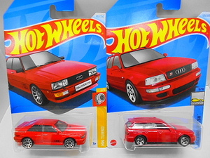 Hotwheels アウディ '94 アバント RS2 '87 クアトロ ホットウィール ミニカー 2台セット 