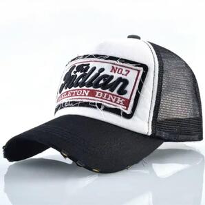 849★新品未使用★男女兼用 アメカジ メッシュ キャップ ブラック ヴィンテージ HipHop ロック 帽子 ベースボール バケット 古着 おしゃれ