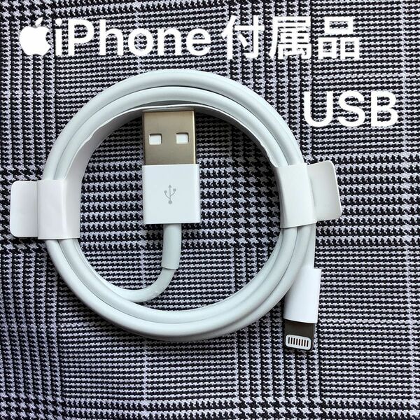 【1回使用】Apple iPhone 充電器 USB ライトニングケーブル　純正品