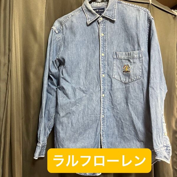 古着 美品 レディース メンズ ラルフローレン デニムシャツ 長袖 デニムサイズ8 長袖シャツ シャツ