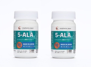 ■ 送料無料 ■　5-ALA　50mg　60粒　×　２本　ネオファーマジャパン　賞味期限：2024年10月31日　ゆうパケットプラス（補償有）