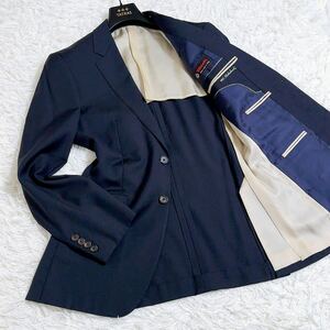 [ beautiful goods /L] Paul Smith collection Paul Smith correction poly- ka Lupo cloth policarpo tailored jacket navy navy blue unlined in the back wool 