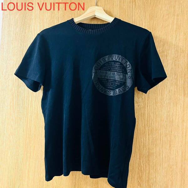 LOUIS VUITTON ルイヴィトン サークルロゴ　半袖Tシャツ　ブラック　黒半袖Tシャツ カットソー 