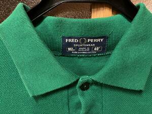 イングランド製　FRED PERRY　ポロシャツ　40　ヴィンテージ　M3　フレッドペリー　英国製　ENGLAND製