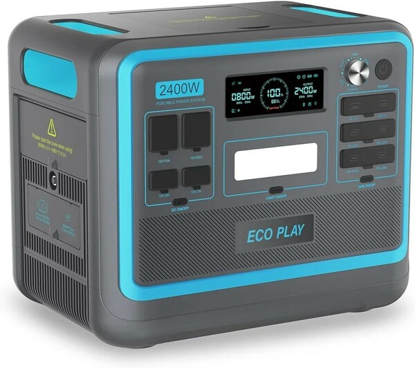 Eco Play ポータブル電源 大容量 2048Wh ポータブルバッテリー 長寿命 入力電力調整可能 リン酸鉄リチウムイオン電池 最速1.5時間満充電 