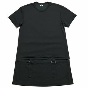 コムデギャルソン オムプリュス 2019SS ドッキング ロング丈 Tシャツ ハーネス パラシュート ボンテージ 穴空き homme plus 19ss 