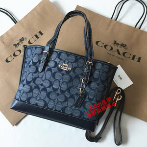 *COACH bag * Coach CH228 Denim navy handbag tote bag shoulder bag handbag bag re Diva g outlet 