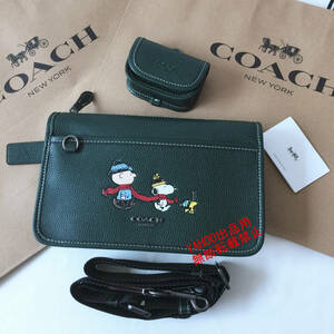 *COACH bag * Coach CE710 Amazon green Snoopy shoulder bag body bag Cross body man and woman use outlet 