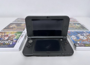 100円～★NINTENDO new ニンテンドー 任天堂 3DS LL RED-001 メタリックブラック 本体＋ソフト6本 3DSソフト new3DS 3DSLL 