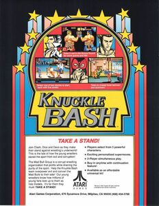 atali game z higashi . plan Knuckle bashuKnuckle Bash arcade leaflet catalog pamphlet 
