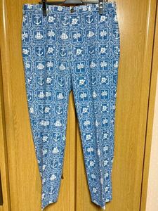  Brooks Brothers × reyn spooner aro is pattern long pants blue 36/30