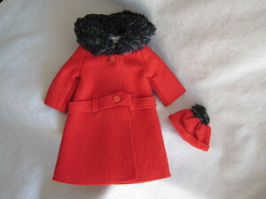 ◎バービーの服It's Cold Outside赤いコートと帽子のセット・タミーちゃんにも似合います・きれいです
