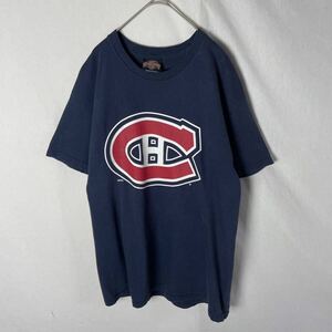 OLD TIME HOCKEY 半袖プリントTシャツ　古着　Mサイズ　ネイビー　NHL