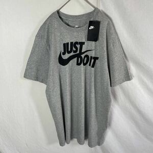 ナイキ　半袖プリントTシャツ　古着　Lサイズ　グレー