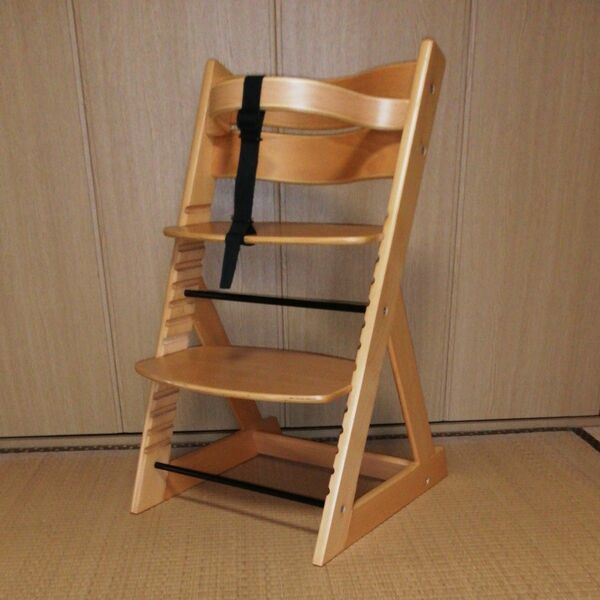 木製　 ベビーチェア ハイチェア 高さ調節可能　 子供椅子