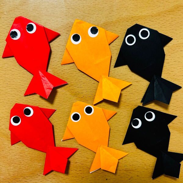 100個 金魚 折り紙 ハンドメイド 吊るし飾り 壁面飾り 夏 7月 6月 七夕 夏祭り