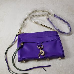 希少カラー レベッカミンコフ 2way ショルダーバッグ クラッチバッグ 極美品 斜め掛け チェーン パープル