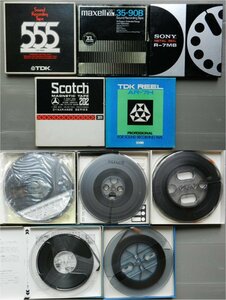 *maxell XL 35-90B/SONY R-7MB/Scotch 202/TDK 555 AR-7H open reel tape 7 number 5 pcs set in box 