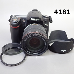 ■FK-4181◆NIKON　D80 SIGMA 18-200㎜　レンズ付　美品　簡易動作　20240601