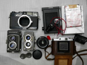 １８　中判フィルムカメラ　レンズ　まとめ mamiya-6 RZ67 polaroid pack yashica-44 fujica G690 horseman 7x zenzanon mc 50mm f2.8 