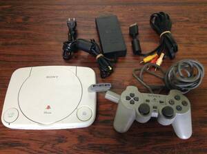 Sony PlayStation1 PS one SCPH-100 console controller set tested Sony PS one body 1 pcs controller 1 pcs. set operation verification settled D990A
