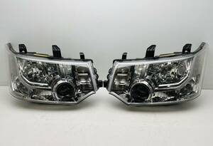 美品 割れ無 三菱 デリカD:5 / D5 CV5W CV1W CV2W CV4W 純正 HID ヘッドライト 左右セット バラスト バーナー付 KOITO 100-87918 (H178)