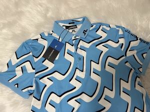 新品　☆ J.LINDEBERG　ゴルフ　ポロシャツ メンズ ブルー　XL