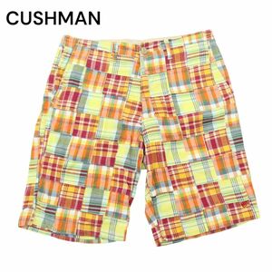 CUSHMAN クッシュマン 春夏 パッチワーク★ マドラス チェック ハーフ ショート パンツ Sz.L　メンズ　A4B02721_5#P