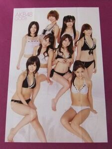 ◎H2905/特大アイドルポスター/『AKB48 GOD8 他』/水着・リバーシブル◎