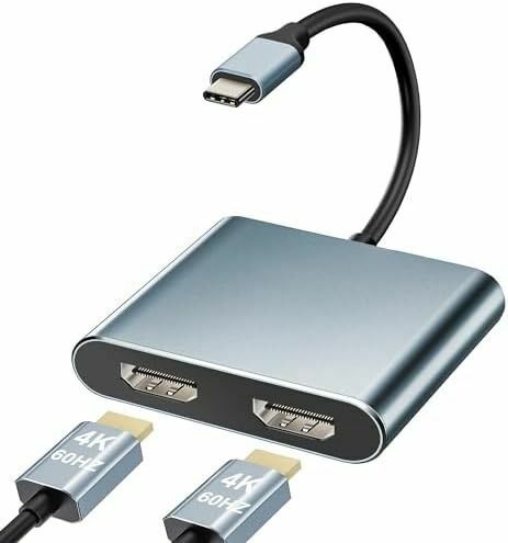 USB C HDMI 変換アダプタ Type-C デュアル HDMI 