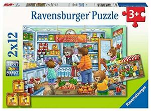 ラベンスバーガー(Ravensburger) ジグソーパズル 12ピース お買い物へ行こう(2種入り)3歳から 0507