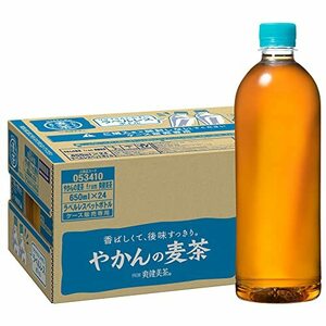 コカ・コーラ やかんの麦茶 from 爽健美茶 ラベルレス 650mlPET ×24本
