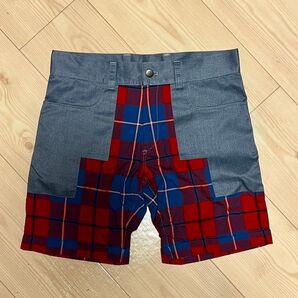 DISSBORNディスボーンドッキングチェックハーフパンツ レア CANDY
