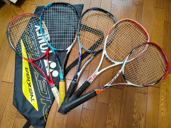 YONEX 軟式テニス ソフトテニス テニス ラケット 5本 ケース セット