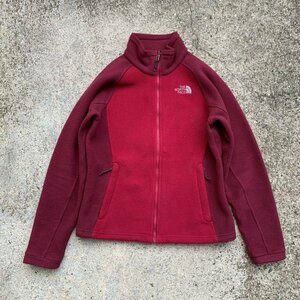 【レディース S】THE NORTH FACE ジップアップ フリースジャケット 紫■オールド レトロ アメリカ古着 ノースフェイス ツートーン