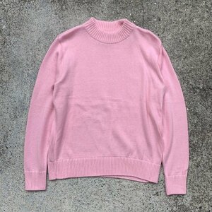 【レディース S】SALE!! USA製 Rad-Nee(ペンドルトン)モックネック コットンニット ピンク■ビンテージ オールド アメリカ古着 90s No.1