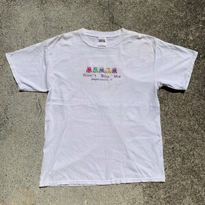 【L】90s-2000s TULTEX ビートル 刺繍Tシャツ 白■ビンテージ オールド レトロ アメリカ古着 オールコットン シングルステッチ