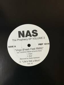 アナログ盤 NAS ナズ The Prophecy EP VOLUME 2 LP 12インチ レコード HIPHOP R&B ラップ ヒップホップ