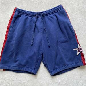 [ highest peak ] GUCCI Gucci short pants shorts shorts sweat shorts line Logo GG Star star men's M blue cotton 