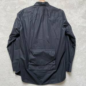 [ прекрасный товар * действующий бирка ] LOUIS VUITTON Vuitton Pilot карман мужской рубашка с длинным рукавом tops cut and sewn черный M соответствует Logo вышивка 