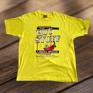 ★ USA製 90s BEST シングルステッチ HOT STUFF Tシャツ メキシカン メキシコ ペッパー 太陽 ヴィンテージ 90年代 FRUIT OF THE LOOM ★